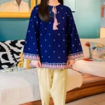 Kids Girls Shalwar Kameez Fully Embroidered Lawn Ethnic Suit 2Pc