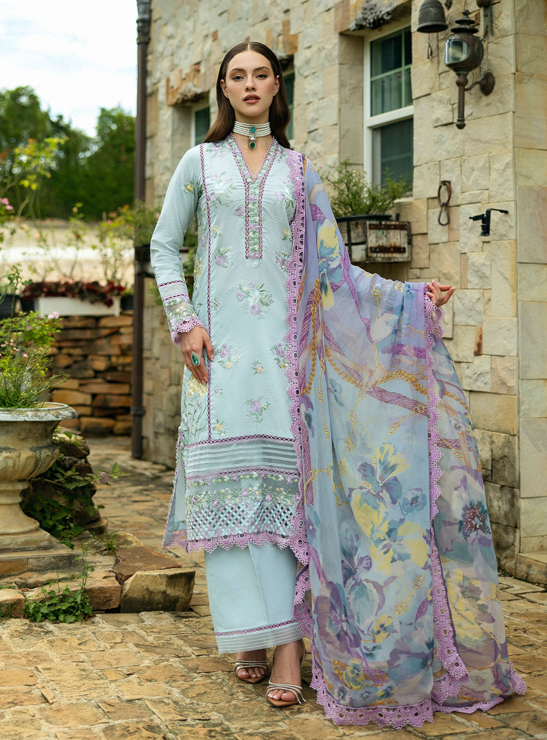 Emilie - 4B -Embroidered Lawn by Salinaaz