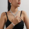 Elegant Bridal Jewelry Set Necklace, Earrings & Bracelet for Stunning Wedding and Evening Looks