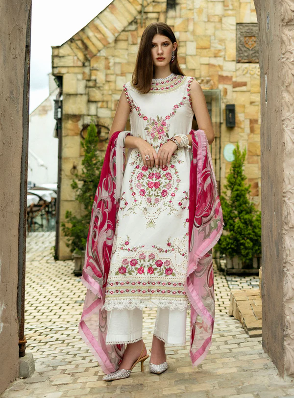 Michlea-1B Luxury Embroidered Lawn by SALINAAZ