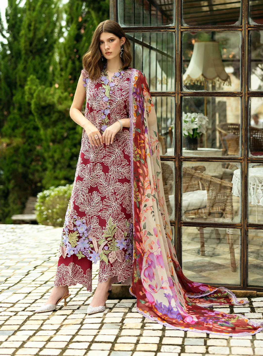 Gabriella-3A Luxury Embroidered Lawn by Salinaaz