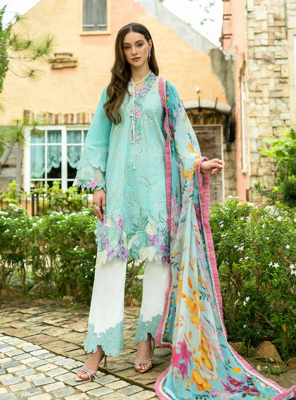 Helene-3B Luxury Embroidered Lawn by SALINAAZ